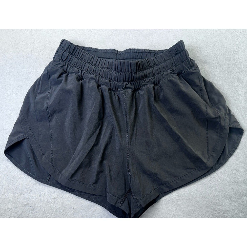 Lululemon Shorts Womens 8 Black Athletic Running Jogging Yoga Pocket Lined